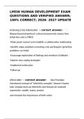 LMSW Human Development Exam Questions & Verified Answers 2026-2027
