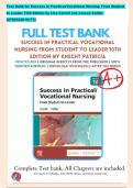 Test Bank for Success in Practical&sol;Vocational Nursing&colon; From Student &NewLine;to Leader 10th Edition by Lisa Carroll and Janyce Collier &NewLine;&lpar;9780323810173&rpar; 