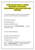 LMSW Review Exam II&colon; Human Behavior & Social Environment Prep Questions & Answers&NewLine;