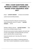 PMH-C Exam Questions & Detailed Answers&colon; A&plus; Study Resource 2026-2027