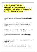 PMH-C Study Guide Questions & Answers&colon; 100&percnt; Correct 2026&NewLine;