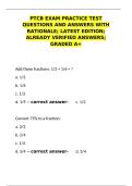 PTCB Exam Practice Test Questions & Answers with Rationale&colon; Latest Edition&NewLine;