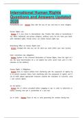 International Human Rights Questions and Answers Updated 2026