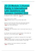 JS-25 Module 3 &lpar;Human Rights in International Law&rpar; Questions and Answers Updated 2026&period;