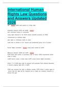 International Human Rights Law Questions and Answers Updated 2026 A&plus;