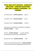 PTCB 2026-2027 Edition&colon; Complete Solution - Verified Questions & A&plus; Answers&NewLine;