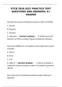 PTCB 2026-2027 Practice Test Questions & Answers&colon; A&plus; Graded Study Guide&NewLine;
