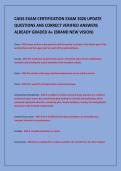 CAISS EXAM CERTIFICATION EXAM 2026 UPDATE&NewLine;QUESTIONS ANS CORRECT VERIFIED ANSWERS&NewLine;ALREADY GRADED A&plus; &lpar;BRAND NEW VISION&rpar;