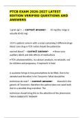 PTCB Exam 2026-2027 Latest Edition&colon; Verified Questions & Answers Study Guide&NewLine;