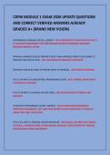 CDFM MODULE 1 EXAM 2026 UPDATE QUESTIONS&NewLine;AND CORRECT VERIFIED ANSWERS ALREADY&NewLine;GRADED A&plus; &lpar;BRAND NEW VISION&rpar;&NewLine;