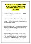 PTCB Practice Questions with Detailed Verified Answers&colon; 100&percnt; Correct&NewLine;