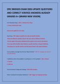 EPIC BRIDGES EXAM 2026 UPDATE QUESTIONS&NewLine;AND CORRECT VERIFIED ANSWERS ALREADY&NewLine;GRADED A&plus; &lpar;BRAND NEW VISION&rpar;