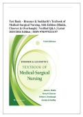 Test Bank For Brunner & Suddarth's Textbook Of Medical-Surgical Nursing 16th Edition By Janice L&period; Hinkle&comma; Kerry H&period; Cheever&comma; Kristen Overbaugh&comma; Carolyn E Bradley All Chapters &vert;&vert; Complete A&plus; Guide&sol; Newest edition at fair price