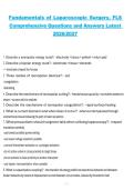 Fundamentals of Laparoscopic Surgery&comma; FLS Comprehensive Questions and Answers Latest 2026&sol;2027