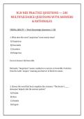 NLN NEX PRACTICE QUESTIONS &mdash; 200 &NewLine;MULTIPLECHOICE QUESTIONS WITH ANSWERS &NewLine;& RATIONALES