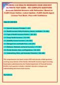 FLORIDA 2-40 HEALTH INSURANCE EXAM 2026&sol;2027 &NewLine;ULTIMATE TEST BANK &ndash; 400 COMPLETE QUESTIONS &NewLine;Accurate Detailed Answers with Rationales &vert; Based on &NewLine;FLDFS Exam Outline &vert; Latest Update &vert; FLDFS Health Agent &NewLine;License Test Bank &vert; Pass with Confidence