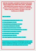 BRITISH COLUMBIA LOCKSMITH CERTIFICATION EXAM &NewLine;2026 ULTIMATE TEST BANK FINAL EXAM &ndash; 600 BRAND &NewLine;NEW QUESTIONS Complete Questions with Detailed &NewLine;Answers & Clinical Rationales &vert; Updated for 2026&sol;2027&vert;&vert;&vert; &NewLine;Skilled Trades BC Complete Test Bank &vert; Pass with 
