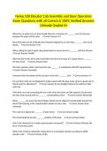 Neiep 530 Elevator Cab Assembly and Door Operators Exam Questions with all Correct & 100&percnt; Verified Answers &vert;Already Graded A&plus;