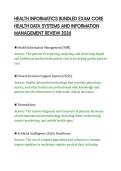 HEALTH INFORMATICS BUNDLED EXAM CORE&NewLine;HEALTH DATA SYSTEMS AND INFORMATION&NewLine;MANAGEMENT REVIEW 2026&NewLine;