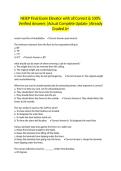 NEIEP Final Exam Elevator with all Correct & 100&percnt; Verified Answers &vert;Actual Complete Update &vert;Already Graded A&plus;