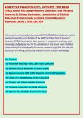 ACRP CCRA EXAM 2026-2027 - ULTIMATE TEST BANK &NewLine;FINAL EXAM 400 Comprehensive Questions with Detailed &NewLine;Answers & Clinical Rationales  Association of Clinical &NewLine;Research Professionals Certified Clinical Research &NewLine;Associate Exam &vert;&vert; 2026 EDITION 