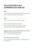 HEALTH PRAXIS PASSED EXAM 4&NewLine;COMPREHENSIVE STUDY GUIDE 2026&NewLine;