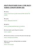 HEALTH PRAXIS PASSED EXAM 4 CORE HEALTH&NewLine;SCIENCE CONCEPTS REVIEW 2026&NewLine;
