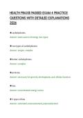 HEALTH PRAXIS PASSED EXAM 4 PRACTICE&NewLine;QUESTIONS WITH DETAILED EXPLANATIONS&NewLine;2026
