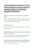 HEALTH PROMOTION THROUGHOUT THE LIFE&NewLine;SPAN EXAM PREP 2026 SOLVED QUESTIONS&NewLine;ANSWERS GRADED A PLUS LIFECYCLE&NewLine;INTERVENTION HANDBOOK