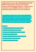 COMAT Pediatrics Exam 2026 - MIDTERM PRACTICE TEST &NewLine;BANK 180 Comprehensive Questions with Detailed &NewLine;Answers & Clinical Rationales Graded A&plus; &vert; Verified Content &NewLine;&vert; Updated for Current NBOME Guidelines Test Bank for &NewLine;Osteopathic Medical Students &vert; Pass w