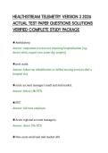 HEALTHSTREAM TELEMETRY VERSION 3 2026&NewLine;ACTUAL TEST PAPER QUESTIONS SOLUTIONS&NewLine;VERIFIED COMPLETE STUDY PACKAGE&NewLine;