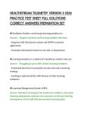 HEALTHSTREAM TELEMETRY VERSION 3 2026&NewLine;PRACTICE TEST SHEET FULL SOLUTIONS&NewLine;CORRECT ANSWERS PREPARATION SET&NewLine;