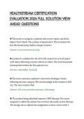 HEALTHSTREAM CERTIFICATION&NewLine;EVALUATION 2026 FULL SOLUTION VIEW&NewLine;AHEAD QUESTIONS