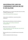 HEALTHSTREAM STUDY GUIDE 2026&NewLine;COMPREHENSIVE QUESTIONS AND STEP&NewLine;BY STEP SOLUTIONS