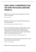 FISDAP AIRWAY COMPREHENSIVE EXAM&NewLine;TEST PAPER WITH SOLVED QUESTIONS&NewLine;GRADED A&plus;&NewLine;