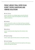 FISDAP AIRWAY FINAL PAPER EXAM&NewLine;SCRIPT TESTED QUESTIONS AND&NewLine;VERIFIED SOLUTIONS
