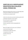 HEARTCODE ACLS CARDIOPULMONARY&NewLine;RESUSCITATION SKILLS EVALUATION&NewLine;MANUAL TESTBANK 2026