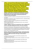 LCMT &ndash; Licensed Clinical Massage Therapist &vert; LCMT Certification & Licensing Exam Study Guide 2026&sol;2027 &vert; Clinical Massage Therapy Review&comma; Massage Anatomy & Physiology&comma; Pathology&comma; Assessment&comma; Therapeutic Techniques&comma; Contraindications & Precautions&comma; Client 