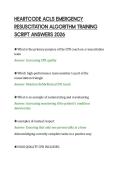 HEARTCODE ACLS EMERGENCY&NewLine;RESUSCITATION ALGORITHM TRAINING&NewLine;SCRIPT ANSWERS 2026&NewLine;