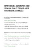 HEARTCODE BLS CORE REVIEW SHEET&NewLine;2026 HIGH QUALITY CPR AND CHEST&NewLine;COMPRESSION TECHNIQUES