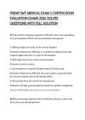 FISDAP EMT MEDICAL EXAM 3 CERTIFICATION&NewLine;EVALUATION EXAMS 2026 SOLVED&NewLine;QUESTIONS WITH FULL SOLUTION