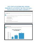 WGU C955 OA EXAM PREP 2026 &vert; APPLIED&NewLine;PROBABILITY & STATISTICS 300&plus; PRACTICE Q&A &vert;&NewLine;INSTANT PASS STUDY SHEET &lpar;GRADED A&plus;&rpar;
