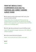 FISDAP EMT MEDICAL EXAM 3&NewLine;COMPREHENSIVE EXAM 2026 FULL&NewLine;QUESTIONS AND CORRECT ANSWERS&NewLine;ALREADY PASSED&NewLine;