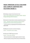 FISDAP OPERATIONS ACTUAL EXAM PAPER&NewLine;2026 COMPLETE QUESTIONS WITH&NewLine;SOLUTIONS GRADED A&plus;&NewLine;