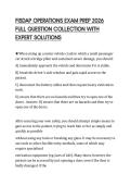 FISDAP OPERATIONS EXAM PREP 2026&NewLine;FULL QUESTION COLLECTION WITH&NewLine;EXPERT SOLUTIONS&NewLine;