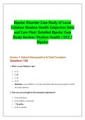 Bipolar Disorder Case Study of Lucas &NewLine;Callahan Shadow Health Subjective Data &NewLine;and Care Plan&sol; Detailed Bipolar Case &NewLine;Study Review&sol; Shadow Health &sol; DCE &sol; &NewLine;Bipolar