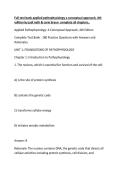Full test bank applied pathophysiology a conceptual approach