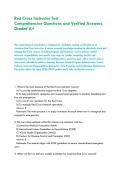 Red Cross Instructor Test &NewLine;Comprehensive Questions and Verified Answers&comma; Graded A&plus;&NewLine;