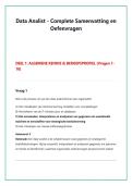 Data Analist - Complete Samenvatting en &NewLine;Oefenvragen