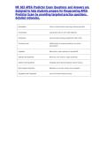 NR 603 APEA Predictor Exam Questions and Answers are designed to help students prepare for theupcoming APEA Predictor Exam by providing targeted practice questions&comma; detailed rationales&comma;